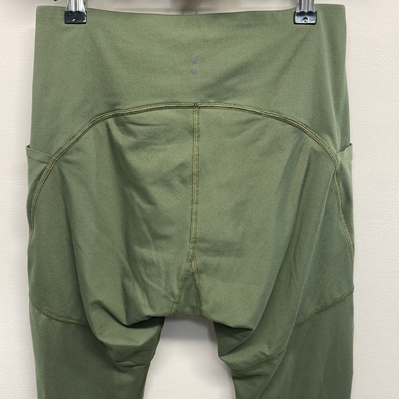 Thinx Moderate Absorbency Activewear Leggings High Rise Pockets Kale Green M - Picture 5 of 15